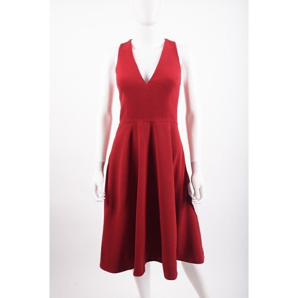 Dress The Population Womans Catalina Dress Size S Garnet Red Fit & Flare NWT